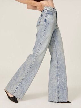 Joe’s Jeans Mia High Rise Wide Leg Jeans in Serene Denim Sz 31 Summer Lux 90’s